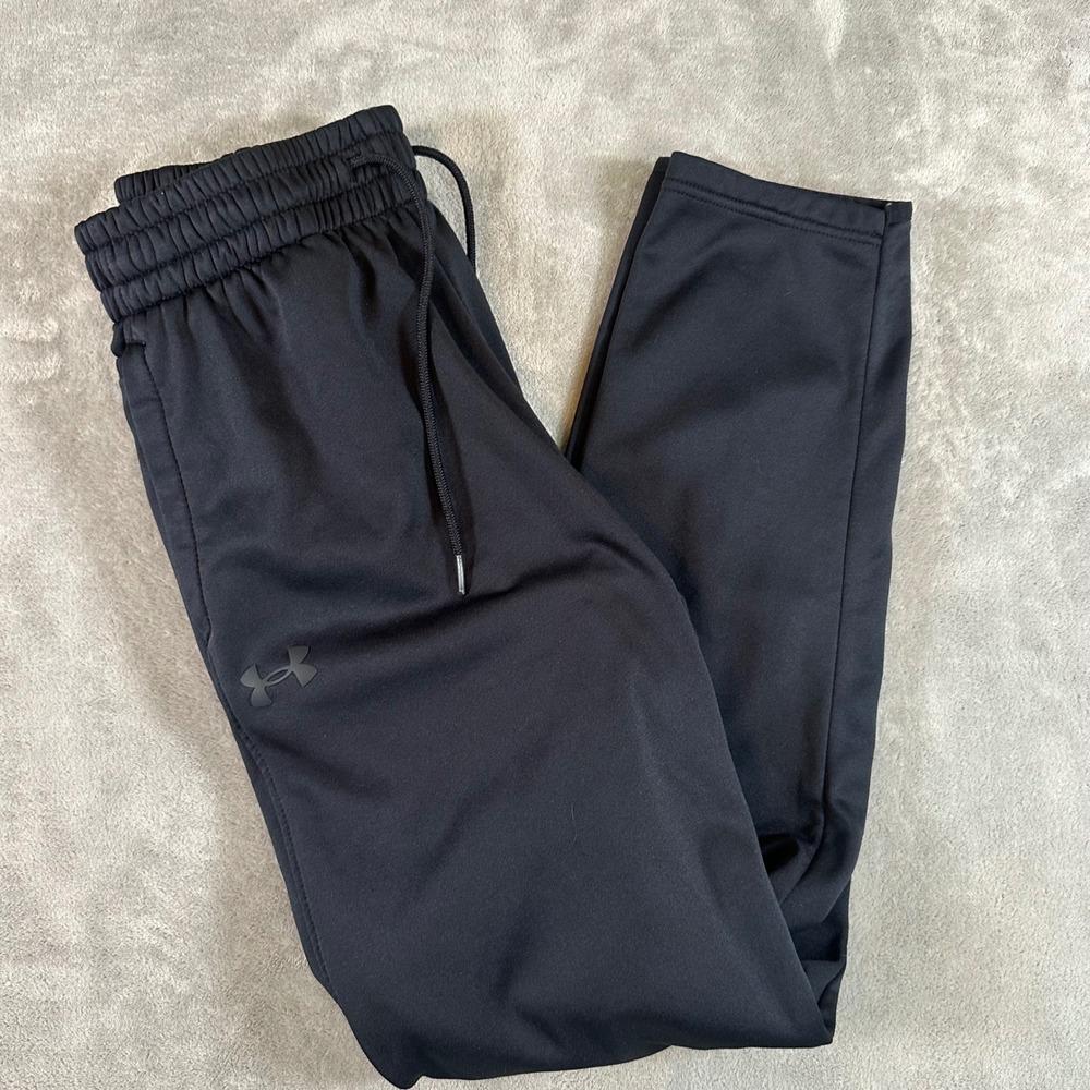 Under Armour Mens Black Fleece Lined Loose Fit Jogger Sweatpants Large LG